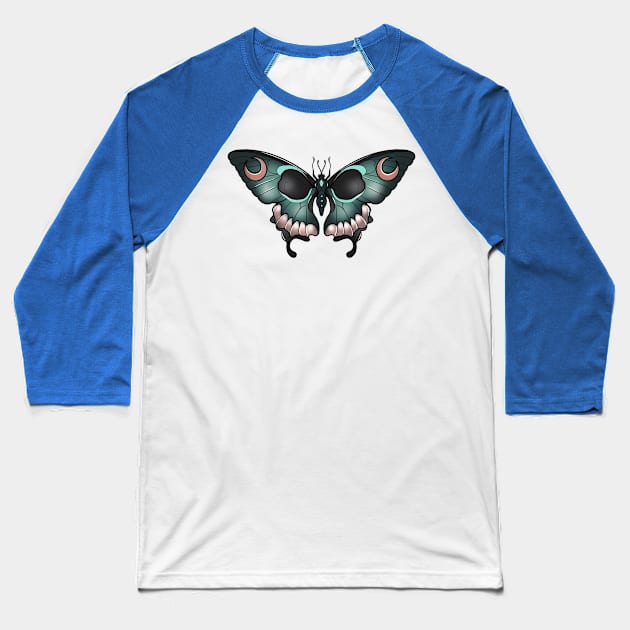 moth Baseball T-Shirt by sample the dragon